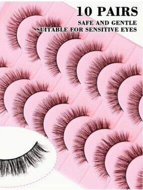 10 Pairs of Eye Lashes, safe and gentle, NWT!